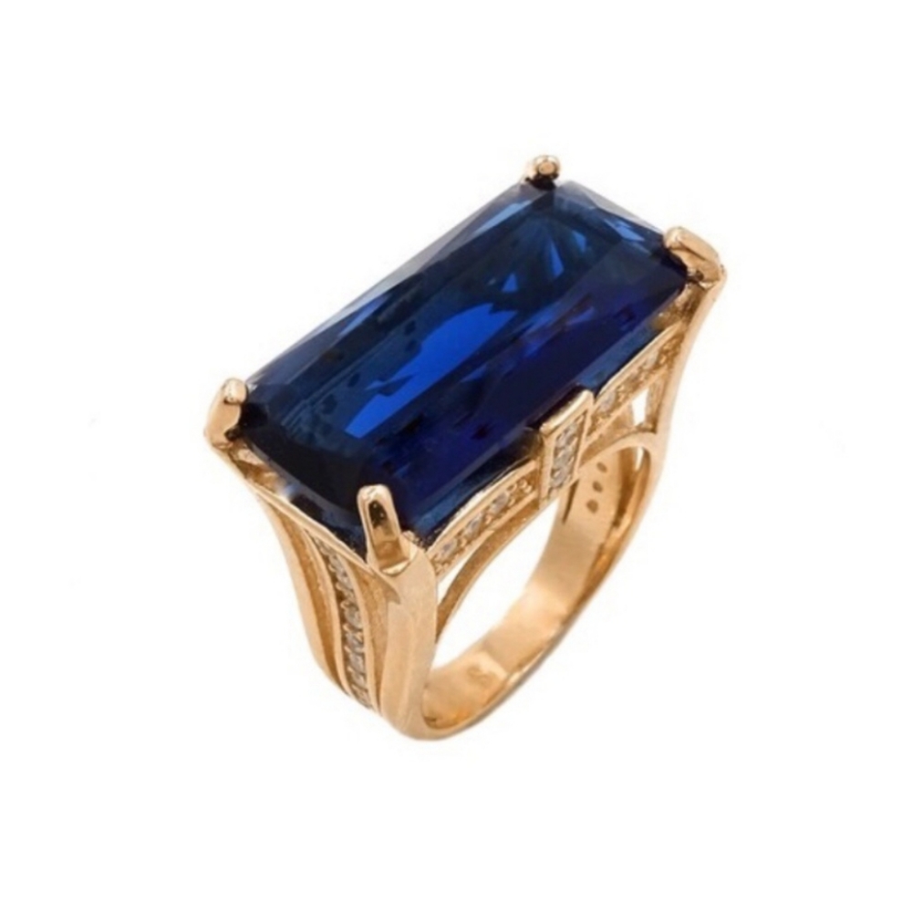 Savvy Cie - 18K Rose Gold Vermeil Baguette Cut